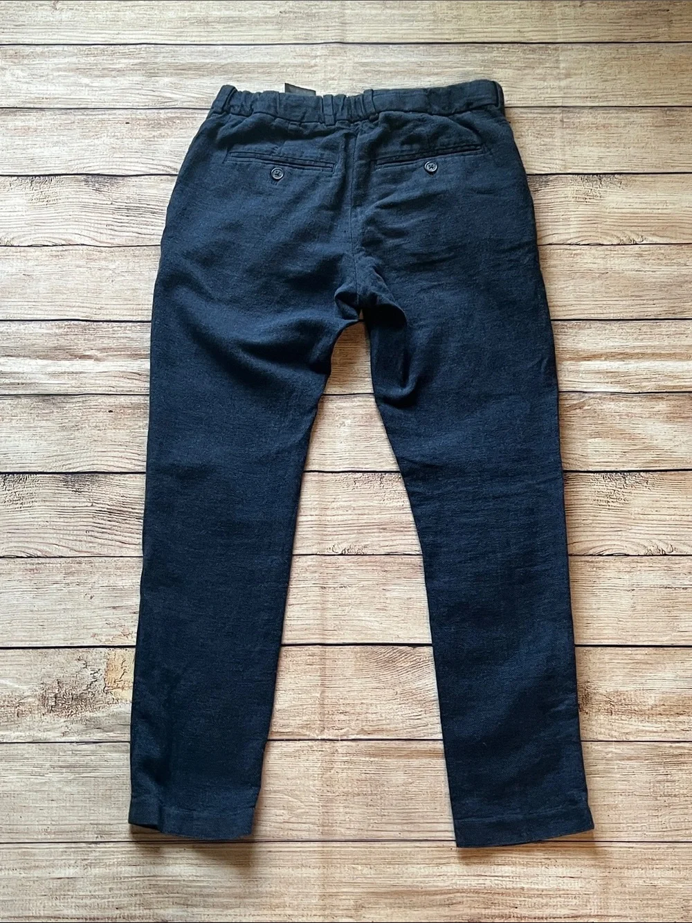 Boys Size 11-12 H&M Navy Suit Linen